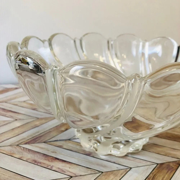Vintage Swirl Glass Bowl Art Deco - Picture 8 of 10